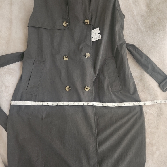 Zara Belted Long Vest Dress Green Size L BNWT - Picture 9 of 14